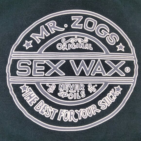 Mr. Zogs Sex Wax Men Hoodie M Black Surf Style Fleece Logo Long Sleeve - Picture 2 of 13